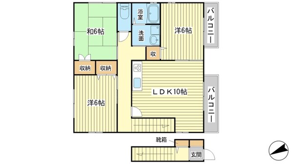 西谷町ハイツの物件間取画像